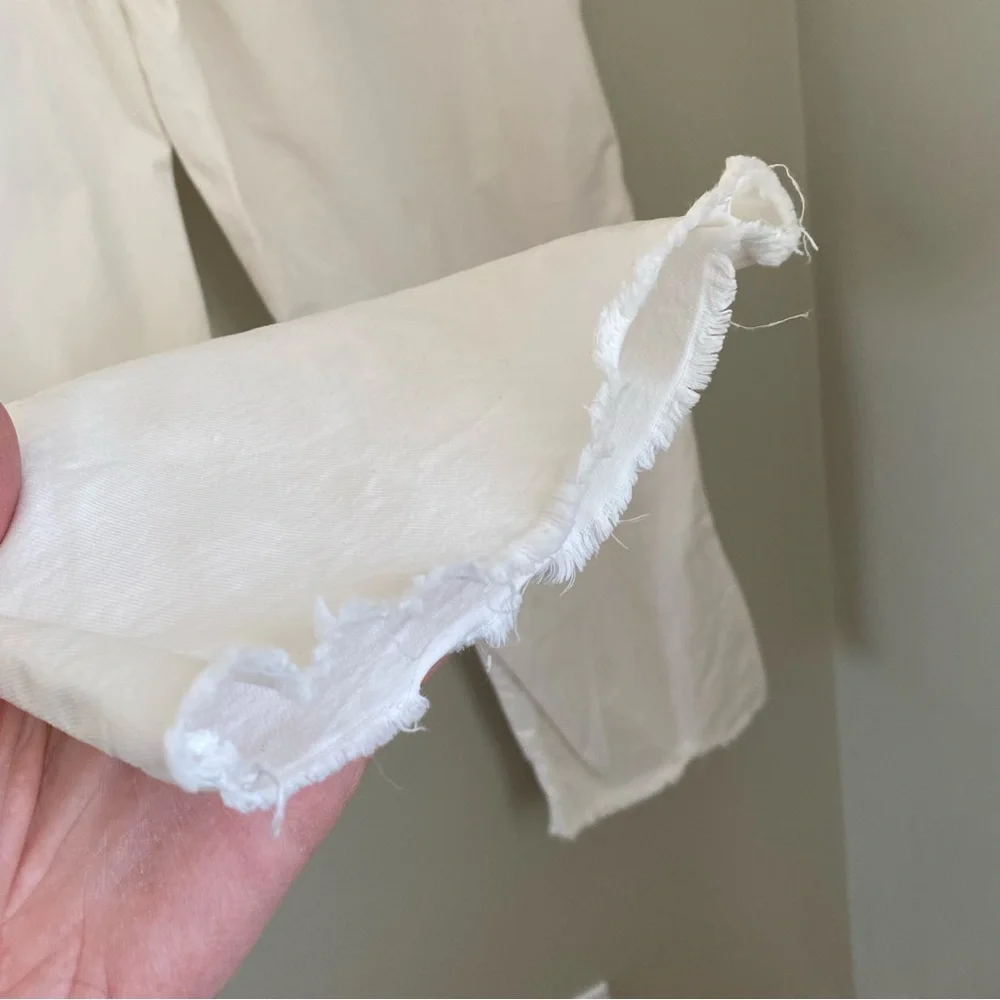 Frank and Eileen Blackstone Utility Pant White Size 6 Cottagecore Coastal Boho - Picture 9 of 13